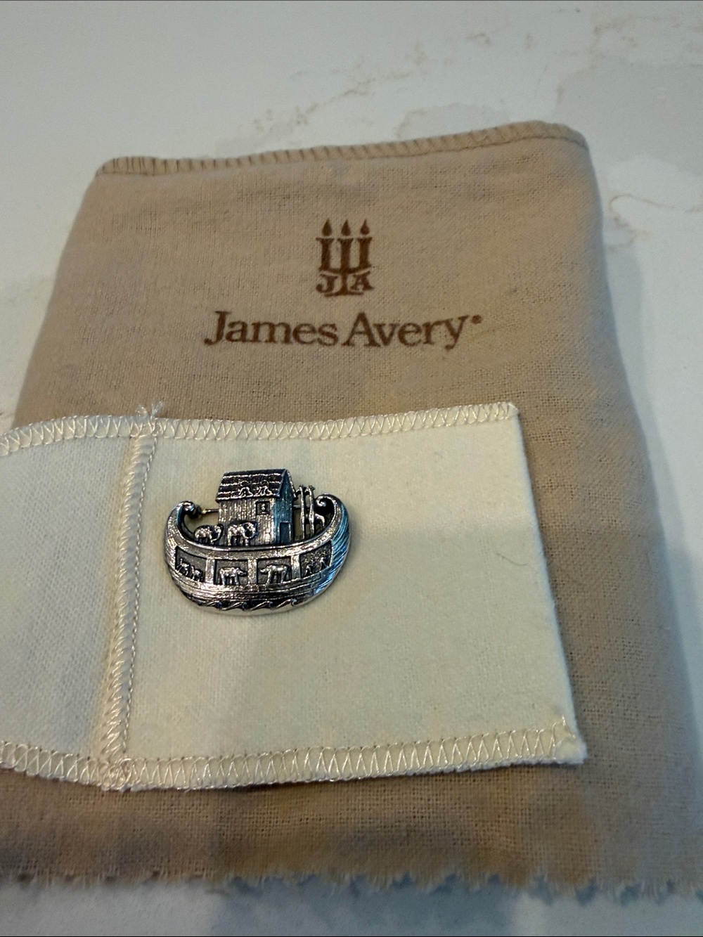 James Avery Retired & Rare Sterling Silver Noah's Ark Two By Two Brooch